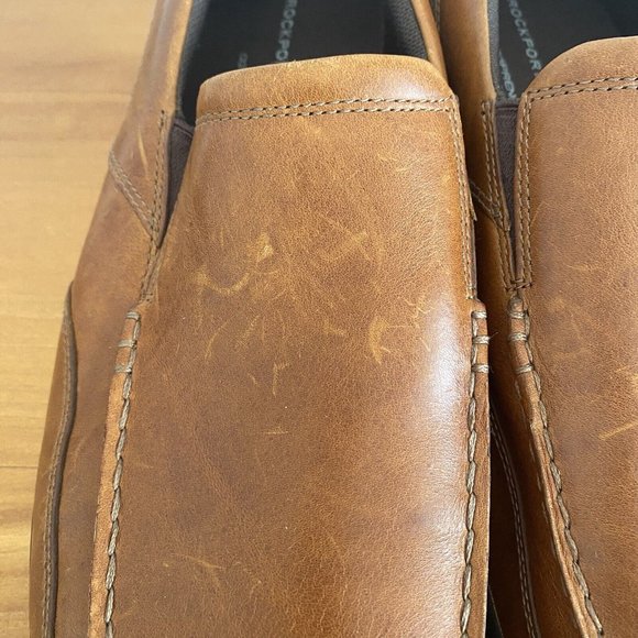 Rockport Adiprene by Adidas Men's Size US13 Wide Leather Tan Loafer Comfort Shoe - Picture 12 of 16